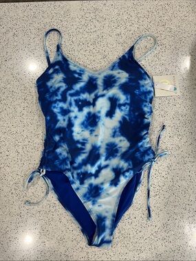 Cyn&Luca Blue Tie-Dye One-Piece Swimsuit